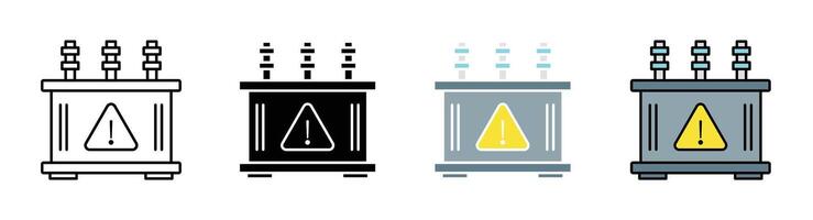 Transformer icon set vector