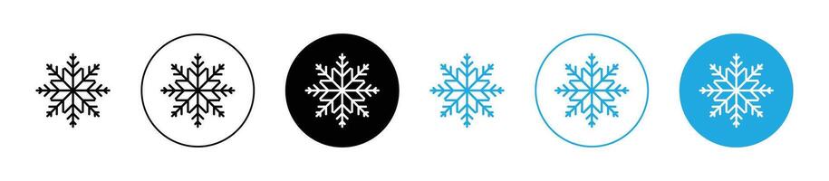 Snowflake icon set vector