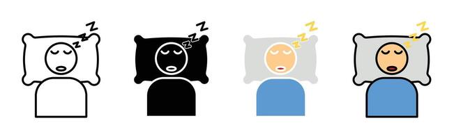 conjunto de iconos para dormir vector
