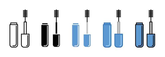 Mascara icon set vector