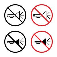 No horn sign set vector