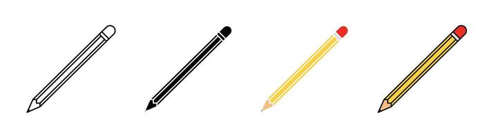 Pencil icon set vector