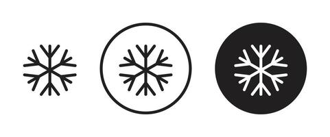 Snowflake icon set vector