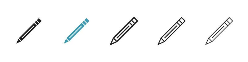 Pencil icon set vector