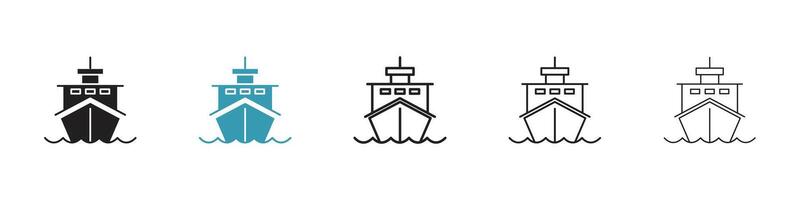 Ship icon set vector