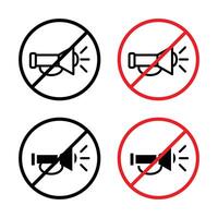 No horn sign set vector