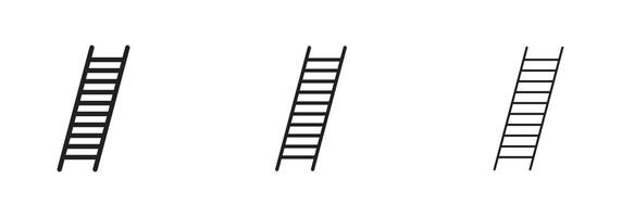 Ladder icon set vector