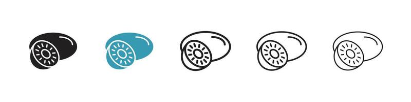 kiwi icono conjunto vector