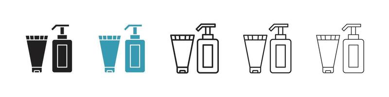 productos cosméticos icono conjunto vector