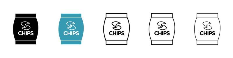 Chips Icon set vector