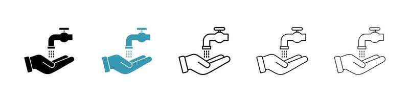 Ablution icon set vector