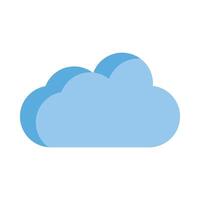 icono de nube plana vector