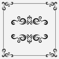 flourishes floral frame background vector