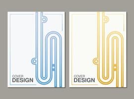 collection line abstract cover design vector