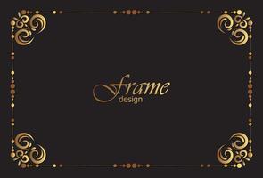 luxury ornament or floral frame design background vector