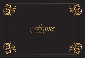 luxury ornament or floral frame design background vector