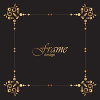 luxury ornament or floral frame design background vector