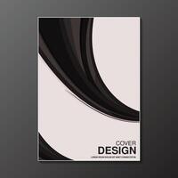 Dark wave abstract cover design vector