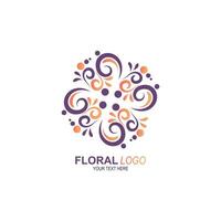 flourishes abstract ornament logo design vector