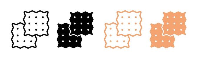 Crackers icon set vector