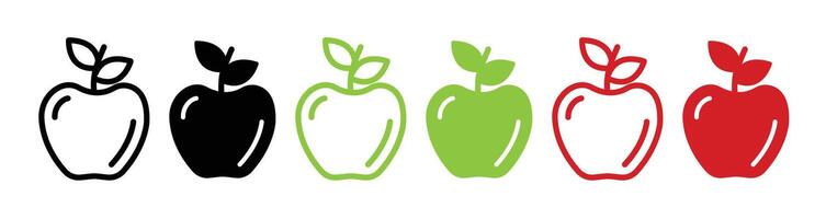 Apple icon set vector