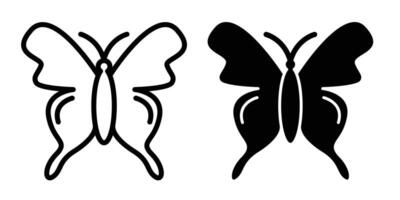 conjunto de iconos de mariposa vector