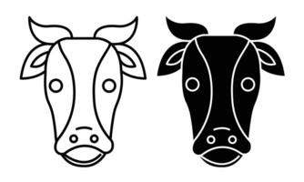 Cow icon set vector