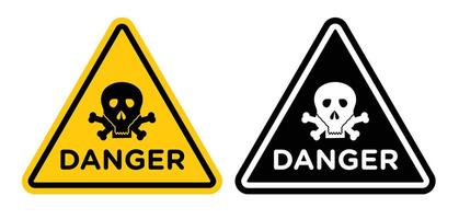 Danger sign set vector