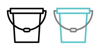 Bucket icon set vector