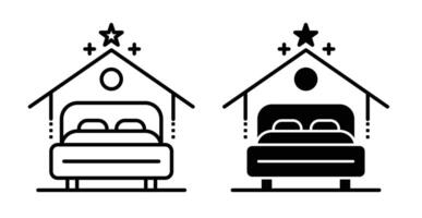 Accomodation icon set vector