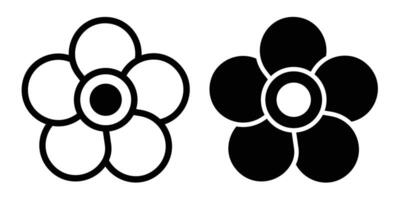 Flowers icon set vector