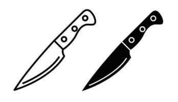 cuchillo icono conjunto vector