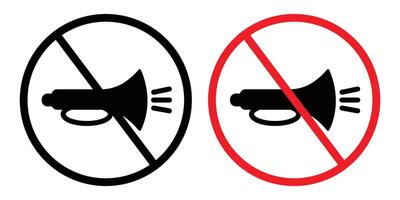 No horn sign set vector