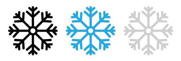 Snowflake icon set vector