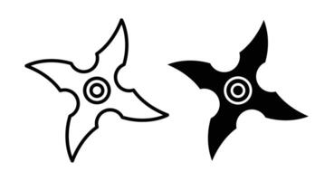 Shuriken icon set vector