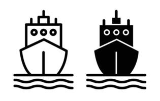 conjunto de iconos de barco vector