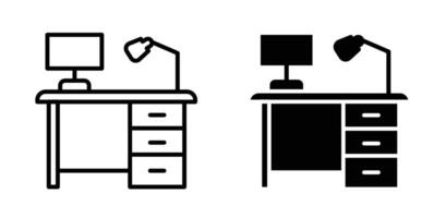 Workplace icon set vector