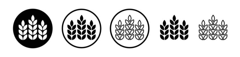 Wheat icon set vector