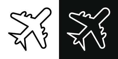 Airplane icon set vector