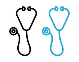 Stethoscope icon set vector