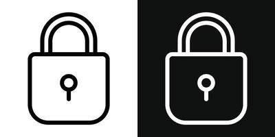 Padlock icon set vector