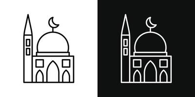 Mosque icon set vector