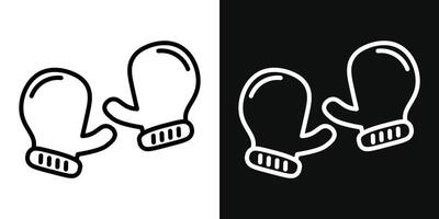 Gloves icon set vector