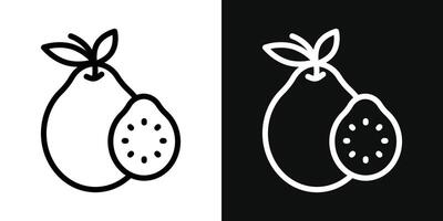 Guava icon set vector