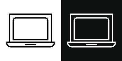 Laptop icon set vector