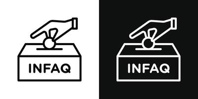 Infaq icon set vector