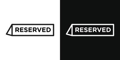 Reserved icon set vector