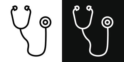 Stethoscope icon set vector