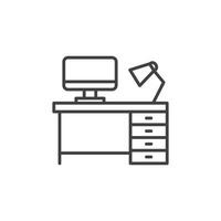 Workplace icon set vector