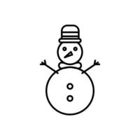 Snowman icon set vector